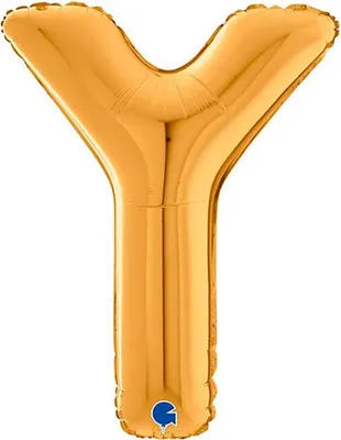 Image de Lettre géante ballon plastique 26"/66cm | Or #Y