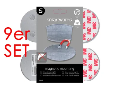 Produktbild von 9er SET Magnetbefestigungen, Magnetplatten für Rauchmelder Ø 7cm