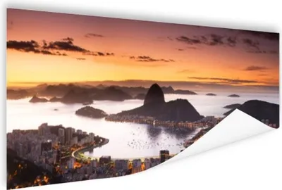 Produktbild von MuchoWow® Poster Sonnenuntergang - Brasilien - Rio de Janeiro 180x120 cm - Fotoplakat
