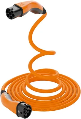 Image de Câble de recharge auto-enrouleur type 2, jusqu'à 22 kW, 3 m, orange