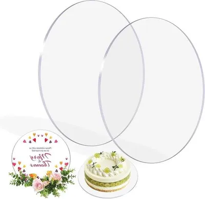 Obrázek produktu pro Kruhové talíře na dorty, 24,5 cm, průhledné