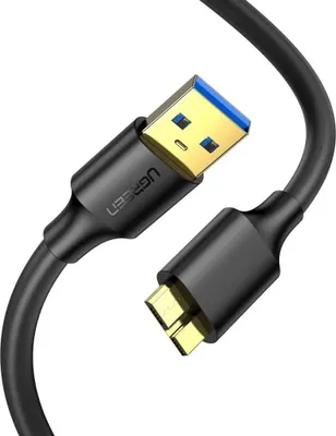 Produktbild von Ugreen USB-A 3.0 zu micro USB-B 0,5m Schwarz Kabel