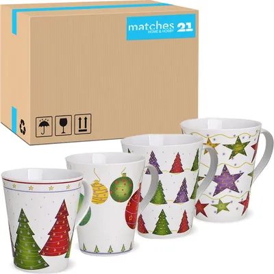 Produktbild von Weihnachtstassen 36er Set Sterne Weihnachtsbäume