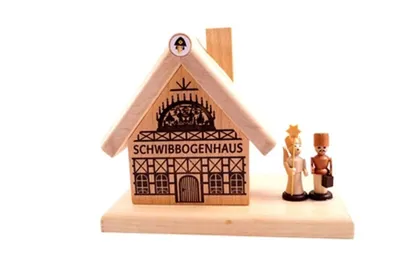 Produktbild von Räucherhaus Schwibbogenhaus HxBxT 10,5x13x7,5cm NEU