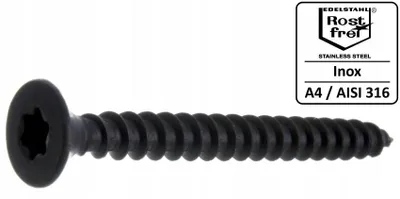 Produktbild von Najder Edelstahlschraube Senkkopf Torx Schwarz 5.0x30mm