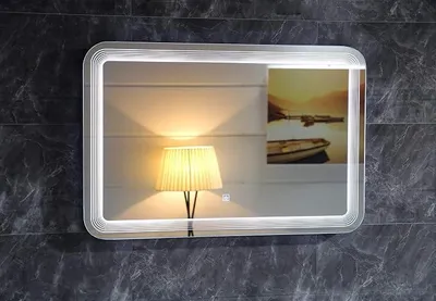 Produktbild von Design LED-Beleuchtung Badspiegel GS086 Lichtspiegel Wandspiegel mit Touch-Schalter Tageslichtweiß IP44 (120 x 60 cm)