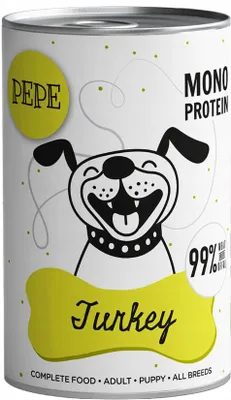 Productafbeelding van Karma voor honden, merk MONO Paka Zwierzaka Pepe Kalkoen, 400 gram
