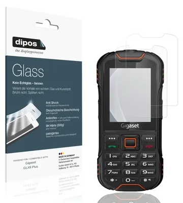 Produktbild von 2x Schutzfolie für Gigaset GLX8 Plus matt - Anti-Shock 9H Folie dipos Glass Kunststoffglas