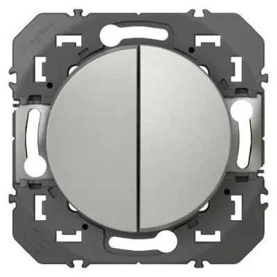 Image de Interrupteur va-et-vient et poussoir LEGRAND Dooxie aluminium