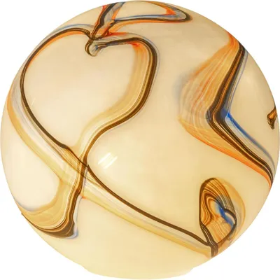 Produktbild von Formano Kugellampe LUXOR Glas Marmor Design 29 x 29cm Tischlampe aus weißem Glas
