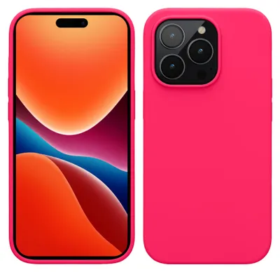 Produktbild von kwmobile Handyhülle für iPhone 14 Pro Hülle, für iPhone 14 Pro Case - Hülle Silikon - kabelloses Laden - Neon Pink