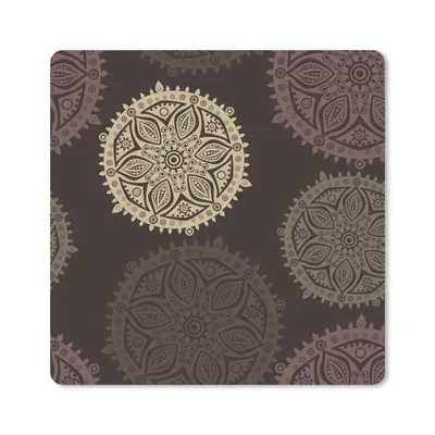 Obrázok produktu pre Podložka pod myš - Dizajn - Mandala - hnedá - 30x30cm - Rohožka pod myš