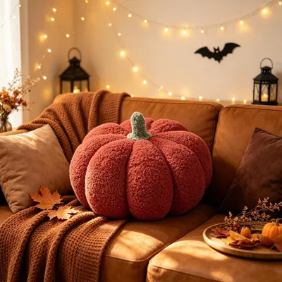 Dekokissen Pumpkin 3D Plüsch 28 cm