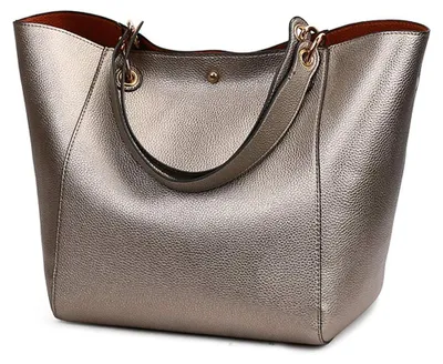 Image de Grand sac à main en cuir synthétique pour femmes, avec bandoulière