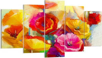 Produktbild von Bild auf Leinwand - Leinwandbild - Blumen Frühling Flora Garten - 160x85cm - Wand Bild - Wanddeko - Leinwanddruck - Bilder - Kunstdruck - Wanddekoration - Leinwand bilder - Wandkunst - EA160x85-2877