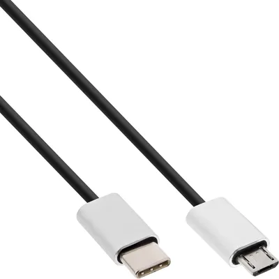 Zdjęcie produktu dla InLine 35845, 5 m, USB C, Micro-USB B, USB 2.0, Męska/Męska, Czarny