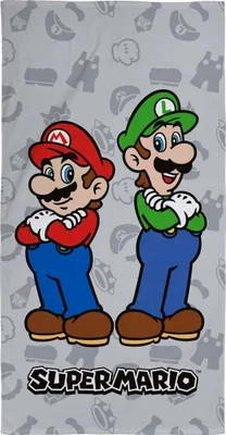 Produktbild von Halantex - Handtuch Super Mario grau 70x140