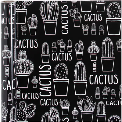 Produktbild von Geschenkpapier, Kaktus, B 50 cm, 80 g, 5 m/ 1 Rolle [HOB-192010]