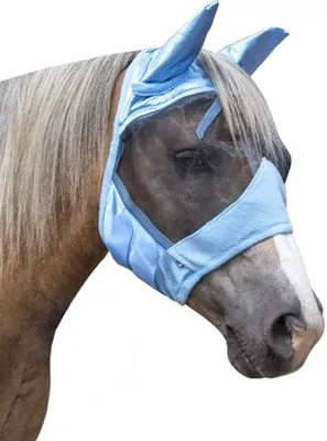 Productafbeelding van Professioneel Vliegenmasker voor Paarden - Babyblauw - Maat S