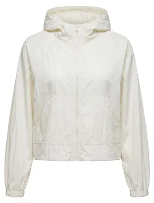 Produktbild von Damen Kapuzenjacke beige M aus leichtem Webstoff mit Reißverschluss und Taschen, reguläre Passform