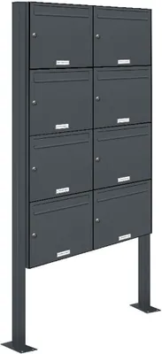 Produktbild von 8er Standbriefkasten Anlage Freistehend RAL 7016 - Anthrazit