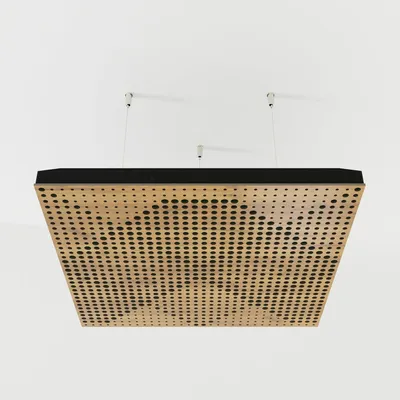 Productafbeelding van Set van 4 akoestische plafondpanelen WILDS, 50x50x5 cm, eiken/groen