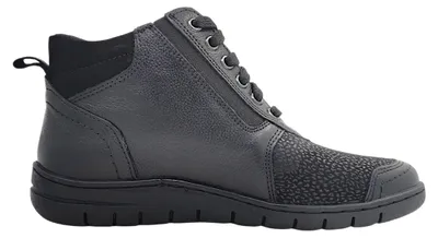 Imagen del producto de Botines de la marca Naturläufer para mujer, tipo bota con cordones, color negro, para uso casual