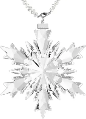 Produktbild von Weihnachtsschmuck, klarer facettierter Kristall, Schneeflocke, Anhänger für Weihnachtsbaumdekoration, Damen, Ohrring, Schmuck D