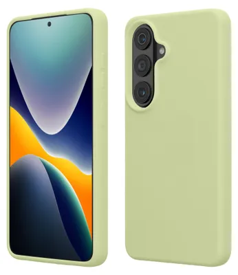 Produktbild von kwmobile Handyhülle für Samsung Galaxy S26 Hülle - Case Silikon - Kabelloses Laden - Schutzhülle Cover in Pistaziengrün