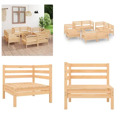 Produktbild von vidaXL 8 tlg. Garten Lounge Set Massivholz Kiefer - Garten-Lounge-Set - Garten-Lounge-Sets - Lounge-Set - Lounge-Sets