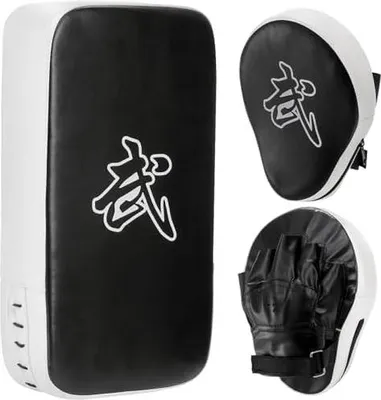 Produktbild von WUWEOT 2-in-1 Boxhandschuhe & Kickpad Set, verstellbares weiches Schild, langlebige Trainingspads für Boxen, Kickboxen, Karate, Muay Thai, MMA