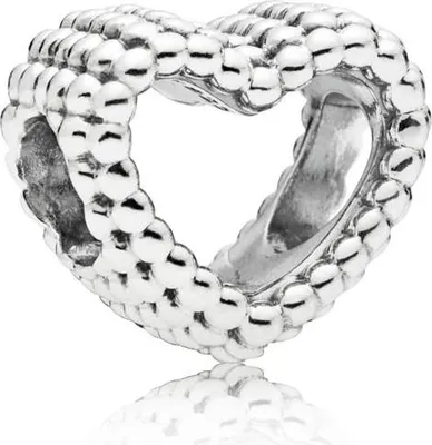 Produktbild von Pandora 797516 Original Charm Beaded Heart Sterling-Silber