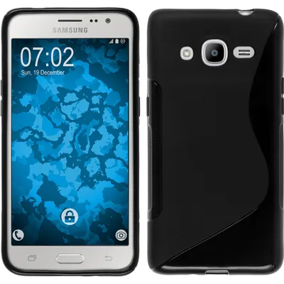 Produktbild von PhoneNatic Case kompatibel mit Samsung Galaxy J2 (2016) (J210) - schwarz Silikon Hülle S-Style Cover