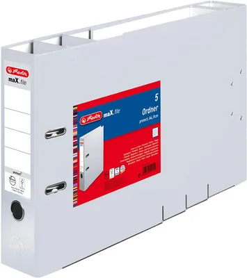 Produktbild von Herlitz 11416252, 5 Blätter, Grau, Polypropylen (PP), A4, 80 mm, 1 Stück(e)