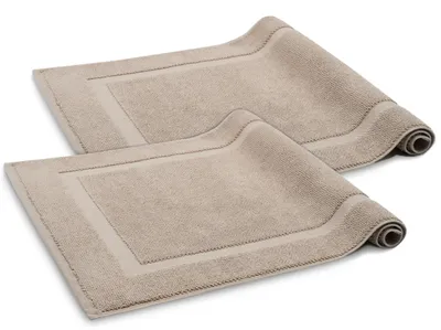 Produktbild von 2er Set Badevorlagen, 100% Baumwolle, 50x80 cm, stone