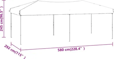 Productafbeelding van vidaXL Partytent, inklapbaar, crème, 3x6 meter