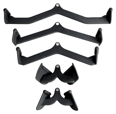 Image de PH Fitness Set de poignées pour poulie avec barre latérale large et étroite – ergonomique et antidérapant, idéal pour le travail du dos et la salle de sport à domicile