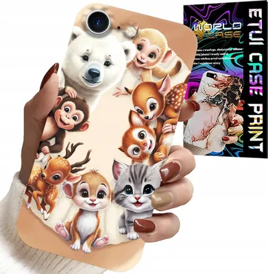 Image de Étui Pour Iphone Se / Se2 - Étui Pour Enfants Dos Aux Animaux De La Forêt