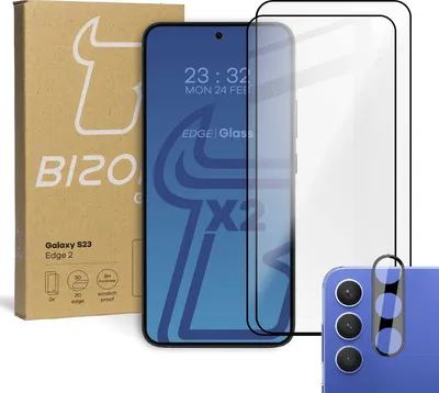 Produktbild von 2x Szkło + szybka na aparat BIZON Edge 2 do Galaxy S23