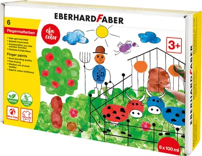 Produktbild von Eberhard Faber EFAColor, Schwarz, Blau, Grün, Rot, Weiß, Gelb, 100 ml