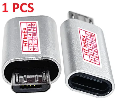 Produktbild von Silber - Adapter Micro USB auf USB-C Buchse wandelt USB Typ B zu USB 3.1 Typ C