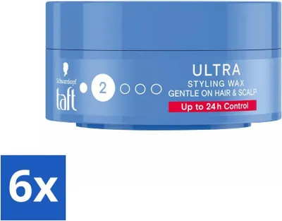 Produktbild von Taft - Ultra 2 - Stylingwachs - Flexible Textur - 75 ml - Vorteilspack - 6 Stücke