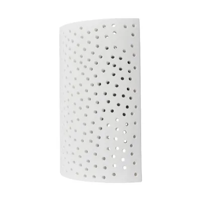 Produktbild von Lindby Wandleuchte Jiru, Höhe 23 cm, weiß, halbrund, Gips