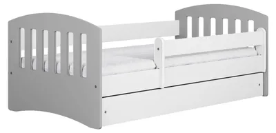 Produktbild von KINDERBETT CLASSIC mit Schublade und Matratze Grau 90/65/164