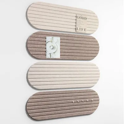 Produktbild von Filz Pinnwand selbstklebend, 4 Stück, 60 x 20 cm, beige, für Büro und Kinderzimmer