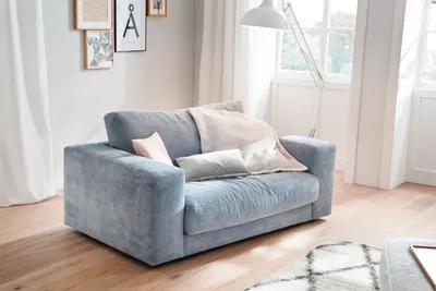 Produktbild von KAWOLA Doppelsessel MADELINE Loveseat Cord hellblau