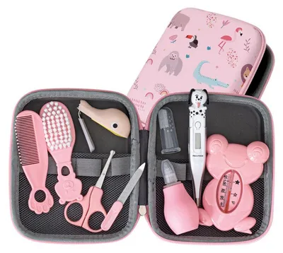 Image de Kit soin bébé Plic Care rose – trousse hygiène nourrisson