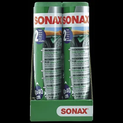 Produktbild von Sonax MicrofaserTücher PLUS, Auto, Trockentuch, Körper, Grün, Glas, Kunststoff, Polyamid, Polyester