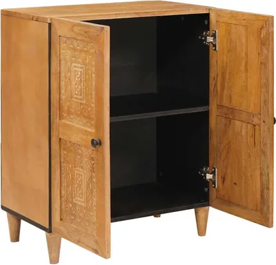 Immagine prodotto di vidaXL Credenza con anta marrone chiaro 60 x 33 x 75 cm in legno massiccio di mango