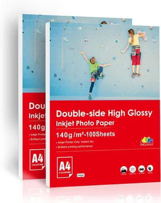 Image de Papier photo A4, 140 g/m², recto-verso, 200 feuilles, brillant, idéal pour les présentations